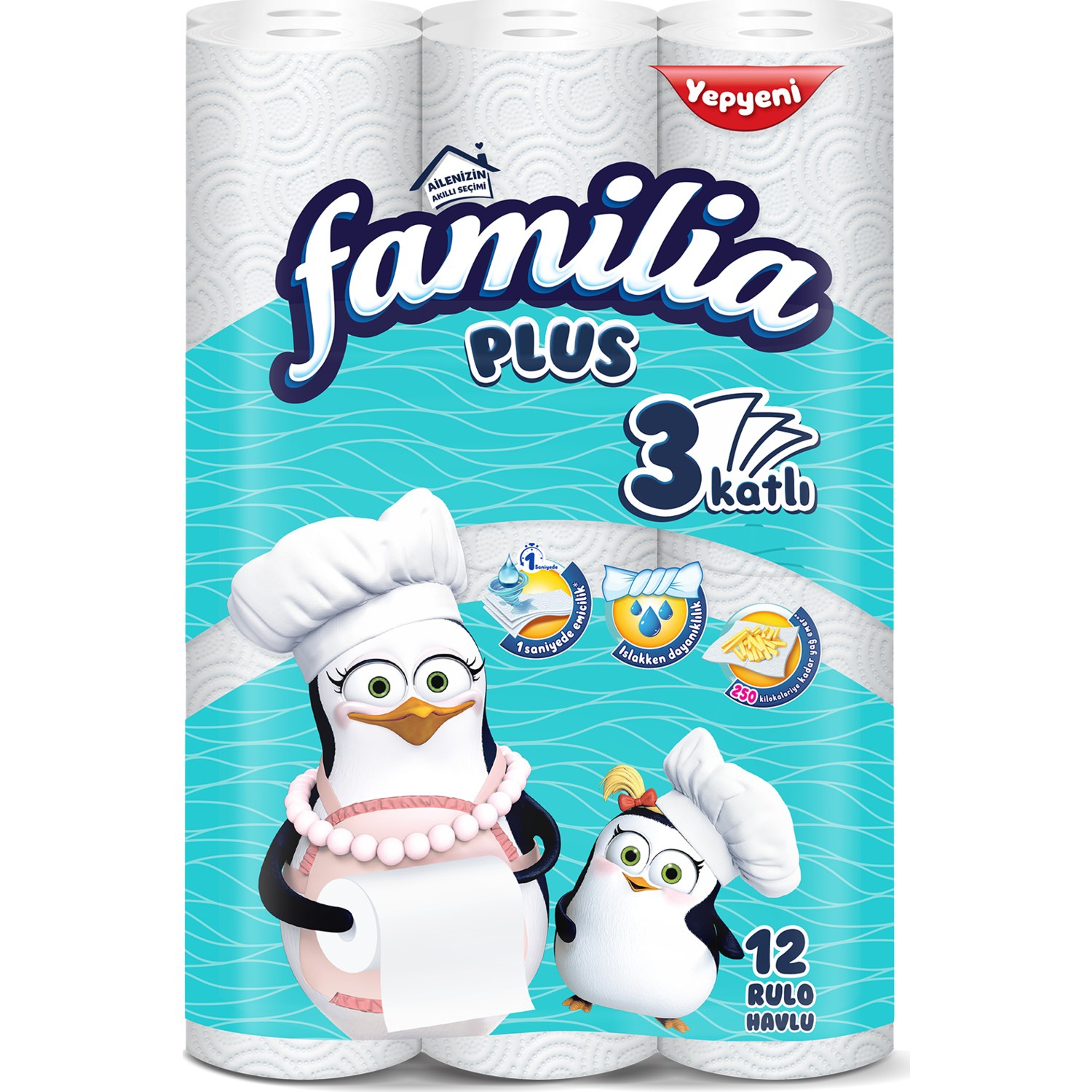 Familia Plus Kağıt Havlu 3 Katlı 12 Rulo